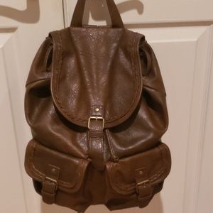 Faux Leather Backpack